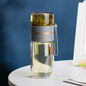 "InfuseMate" Glass water bottle - Leakproof double wall with tea filter & infuser