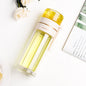 "InfuseMate" Glass water bottle - Leakproof double wall with tea filter & infuser