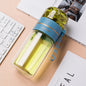 "InfuseMate" Glass water bottle - Leakproof double wall with tea filter & infuser