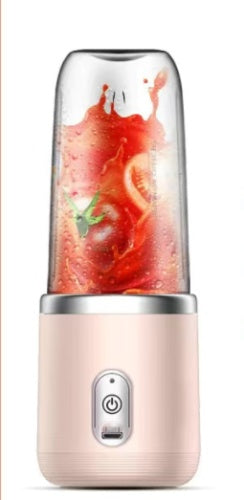 Portable blender-juicer with USB charging and 6 blades for smoothies and fruits