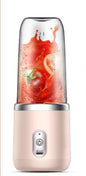 Portable blender-juicer with USB charging and 6 blades for smoothies and fruits