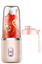 Portable blender-juicer with USB charging and 6 blades for smoothies and fruits